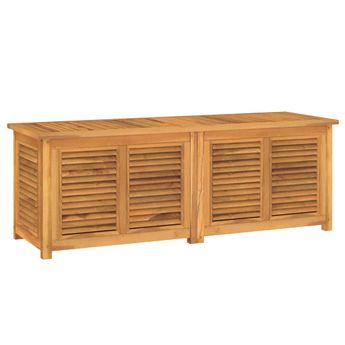 vidaXL Garden Storage Box with Bag 150x50x55 cm Solid Wood Teak