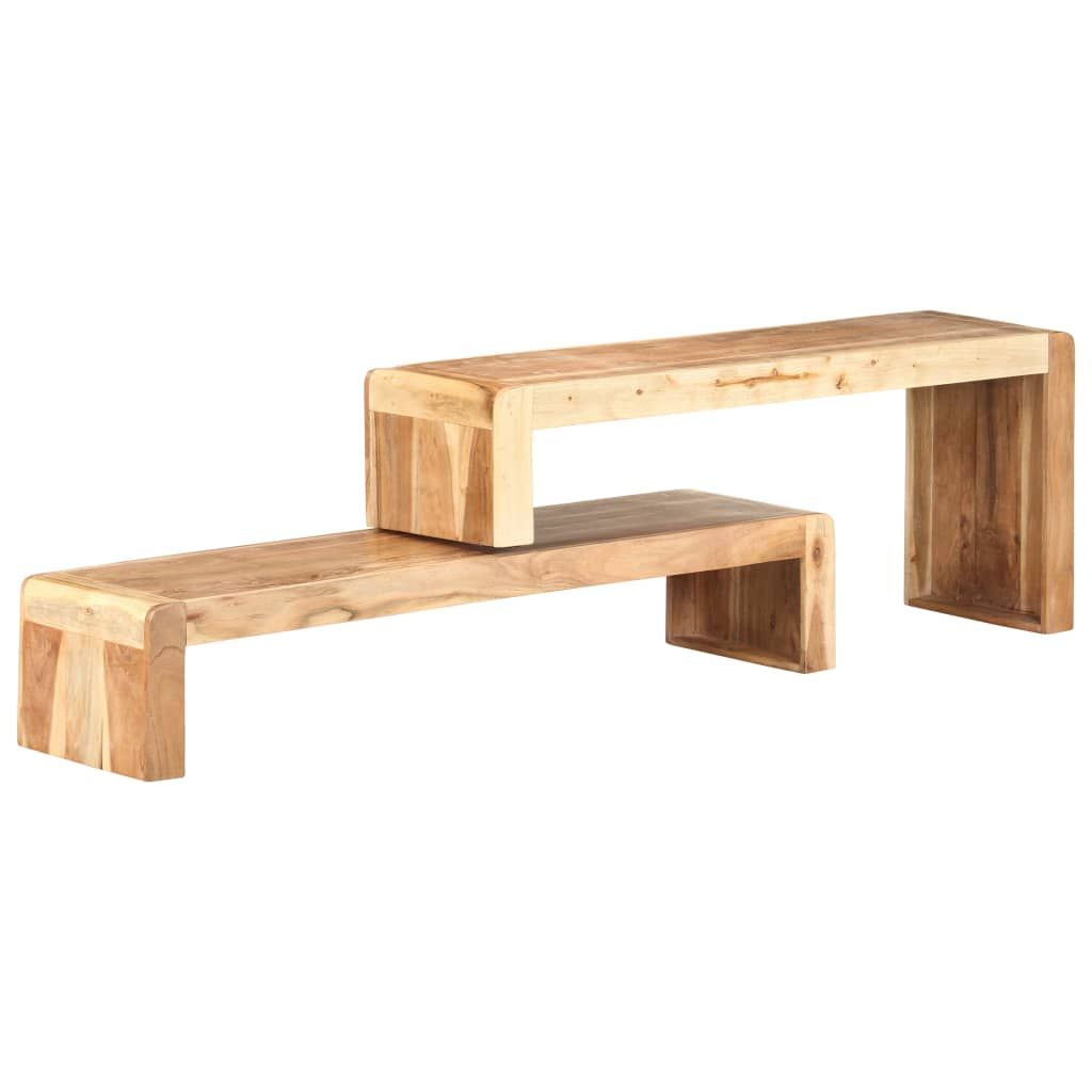 vidaXL 2 Piece TV Cabinet Solid Acacia Wood