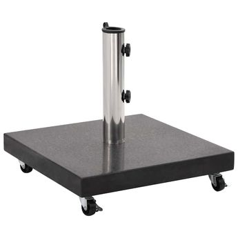 vidaXL Parasol Base Granite 30 kg Square Black