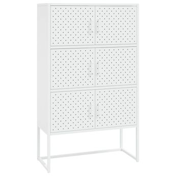 vidaXL Highboard White 80x35x135 cm Steel