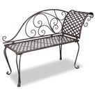 vidaXL Patio Chaise Lounge 50.4" Steel Antique Brown