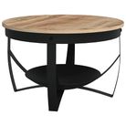 vidaXL Coffee Table Ã26.8"x16.9" Rough Mango Wood