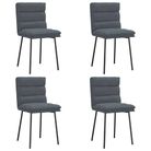 vidaXL Dining Chairs 4 pcs Dark Gray Velvet