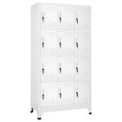 vidaXL Locker Cabinet with 12 Compartments 35.4"x17.7"x70.9"