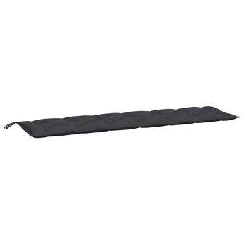 vidaXL Garden Bench Cushion Black 200x50x7 cm Oxford Fabric