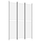 vidaXL 3-Panel Room Divider White 150x220 cm Fabric
