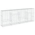 vidaXL Gabion Basket with Cover 400x50x150 cm Galvanised Iron