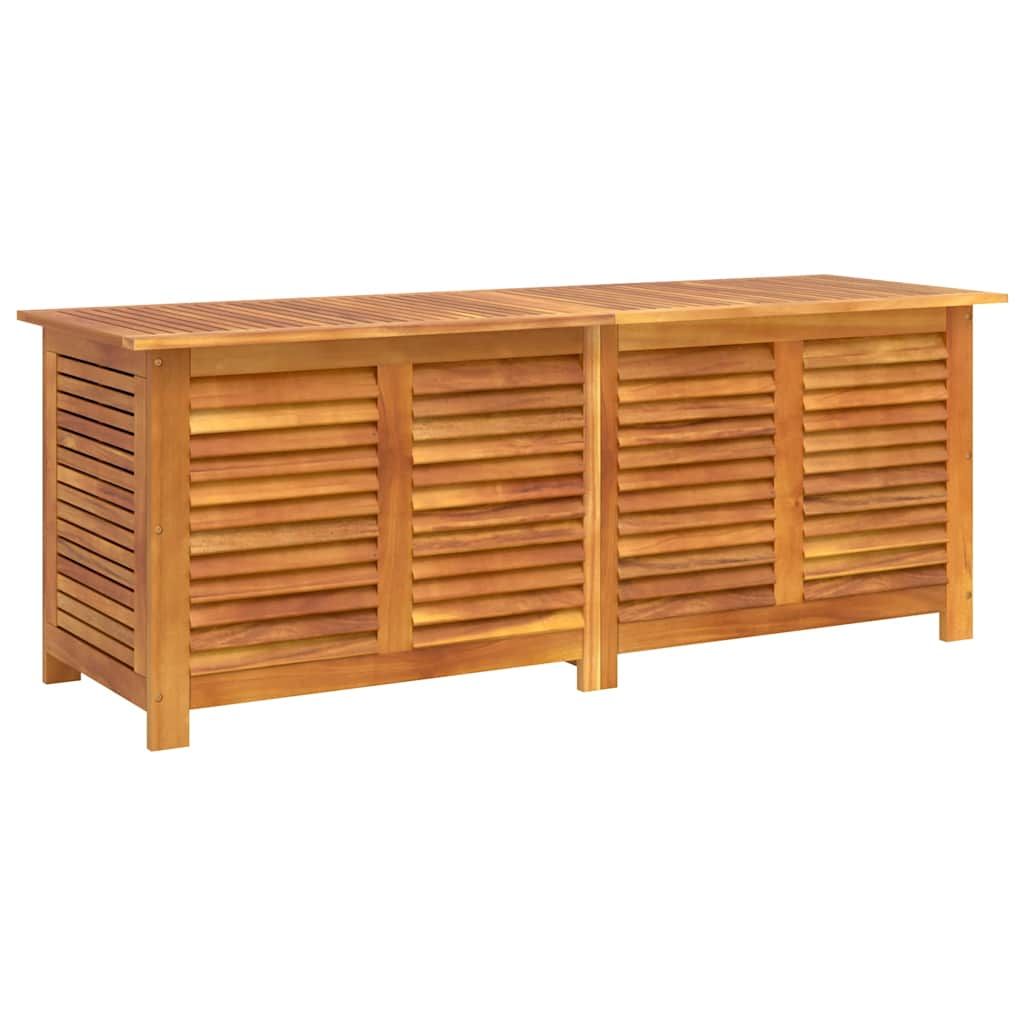 vidaXL Garden Storage Box with Louver 59.1"x19.7"x22" Solid Wood Acacia