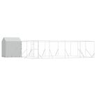 vidaXL Outdoor Dog Kennel with Roof Silver 10x6x2.5 m Galvanised Steel