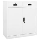 vidaXL Office Cabinet White 35.4"x15.7"x40.2" Steel
