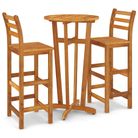 vidaXL 3 Piece Garden Bar Set Solid Wood  Acacia