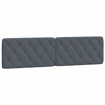 vidaXL Headboard Cushion Dark Gray 76" Velvet
