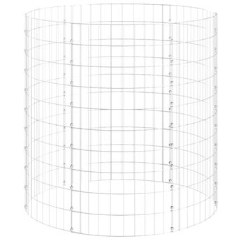 vidaXL Circular Gabion Pole Galvanized Steel Ã39.4"x39.4"