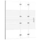 vidaXL Folding Shower Enclosure ESG 47.2"x55.1" White