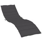vidaXL Sun Lounger Cushion Melange Anthracite 78.7"x27.6"x1.6" Fabric