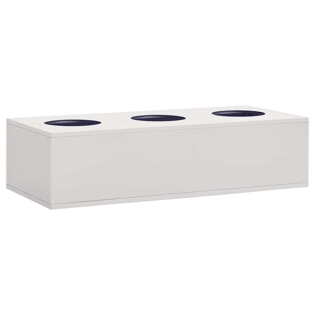 vidaXL Office Flower Box Light Gray 35.4"x15.7"x9.1" Steel