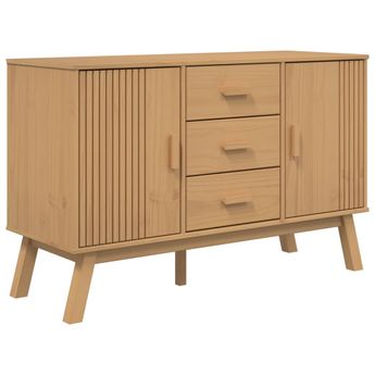 vidaXL Sideboard OLDEN Brown 44.9"x16.9"x28.9" Solid Wood Pine