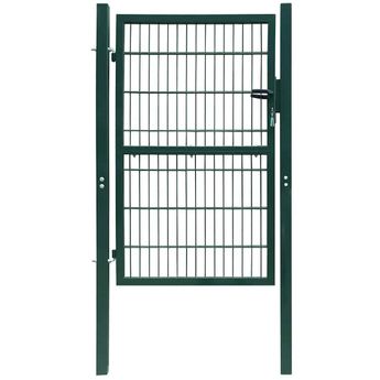 vidaXL 2D Fence Gate (Single) Green 39.4x55.1"