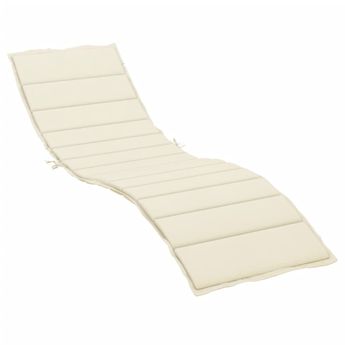 vidaXL Sun Lounger Cushion Cream 78.7"x19.7"x1.2" Oxford Fabric