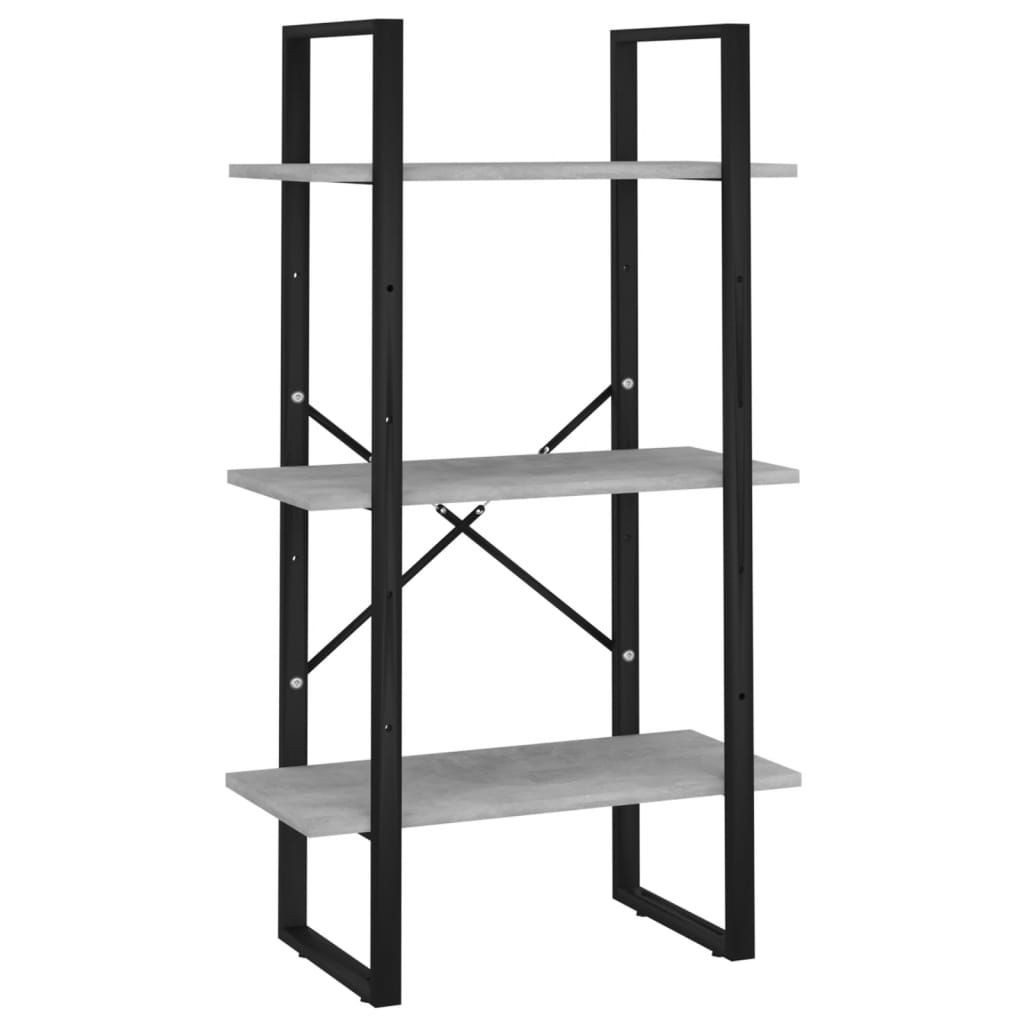 vidaXL Storage Shelf Concrete Gray 23.6"x11.8"x41.3" Engineered Wood