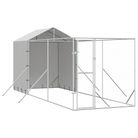 vidaXL Outdoor Dog Kennel with Roof Silver 2x6x2.5 m Galvanised Steel