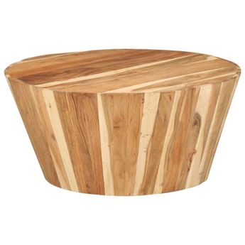 vidaXL Coffee Table Ø65x31 cm Solid Acacia Wood