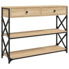 vidaXL Console Table Sonoma Oak 39.4"x11"x29.5" Engineered Wood