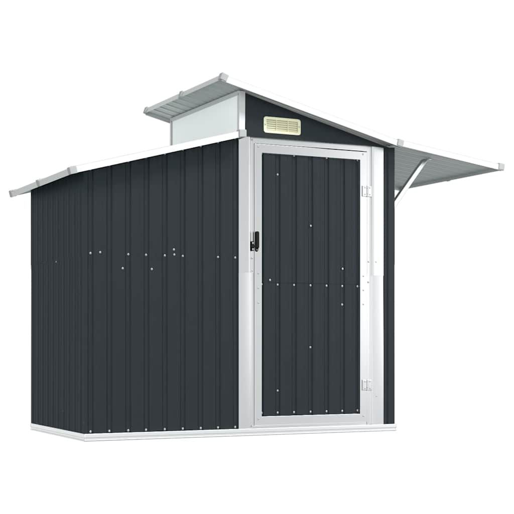 vidaXL Garden Shed Anthracite 270x130x208.5 cm Galvanised Steel