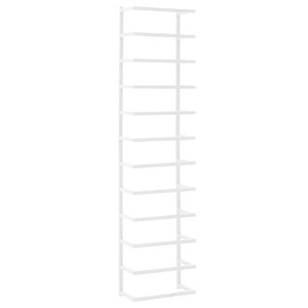 vidaXL Towel Rack White 24x12x96 cm Steel