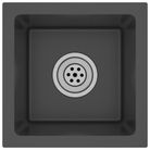 vidaXL Handmade Kitchen Sink Black Stainless Steel