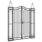 vidaXL Garden Gate Black 47.6"x3.1"x59.1" Wrought Iron