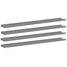 vidaXL Wall Shelves 4 pcs Gray 39.4"x3.5"x1.2"
