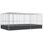 vidaXL Aviary with Extension Silver 203.9"x120.9"x83.5" Steel