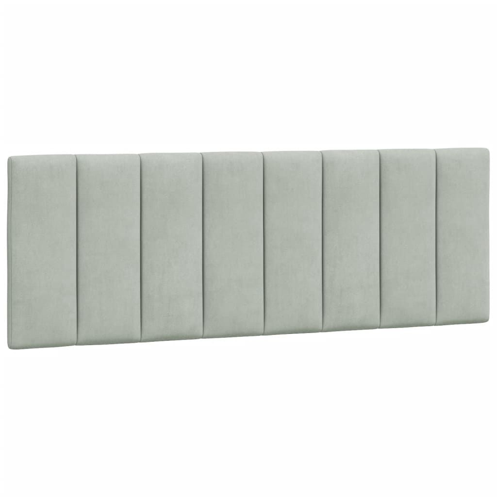 vidaXL Headboard Cushion "Hanko" Light Gray 53.9" Velvet