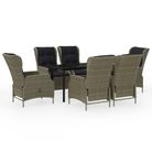 vidaXL 7 Piece Patio Dining Set Brown