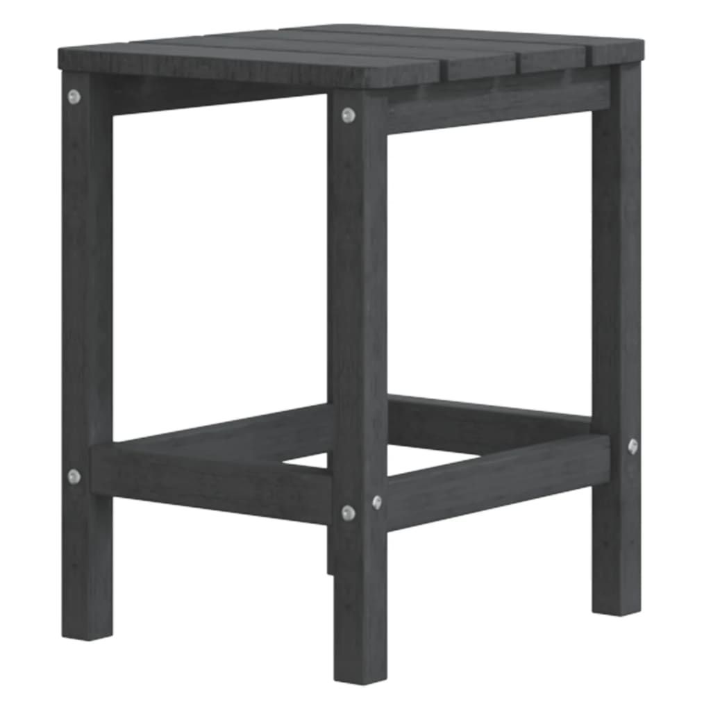 vidaXL Patio Adirondack Table Anthracite 15"x15"x18.1" HDPE