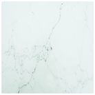 vidaXL Table Top White 30x30 cm 6 mm Tempered Glass with Marble Design