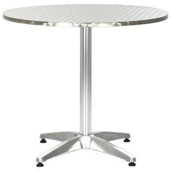 vidaXL Patio Table Silver 31.5"x27.6" Aluminum