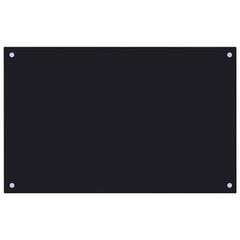 vidaXL Kitchen Backsplash Black 31.5"x19.7" Tempered Glass