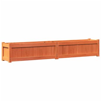 vidaXL Garden Planter Wax Brown 180x31x31 cm Solid Wood Pine