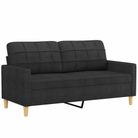 vidaXL 2-Seater Sofa Black 55.1" Fabric