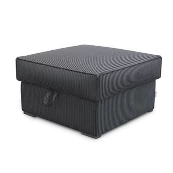 Tmavě šedý taburet SMART COSARO s úložným prostorem 65x65 cm