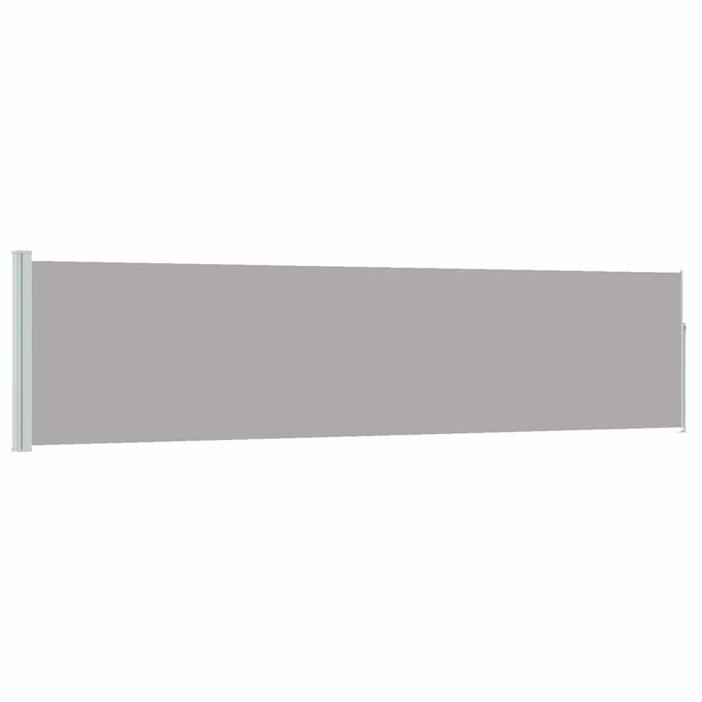 vidaXL Patio Retractable Side Awning 120x500 cm Grey