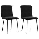 vidaXL Dining Chairs 2 pcs Black Velvet