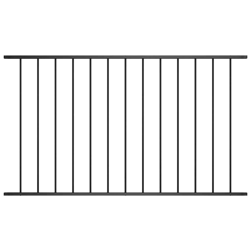 vidaXL Fence Panel Woerden Powder-coated Steel 1.7x1.17 m Black