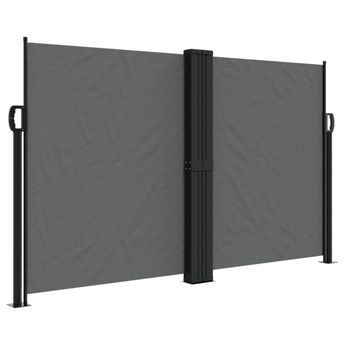vidaXL Retractable Side Awning Anthracite 55.1"x393.7"