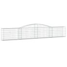 vidaXL Arched Gabion Basket 400x30x60/80 cm Galvanised Iron