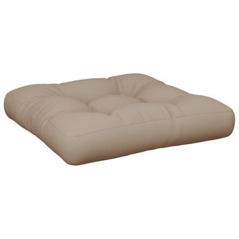 vidaXL Pallet Cushion Taupe 58x58x10 cm Fabric