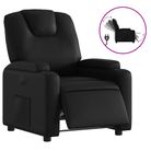 vidaXL Electric Recliner Chair Black Faux Leather