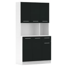 KONDELA Pelion New six-door sideboard white / black